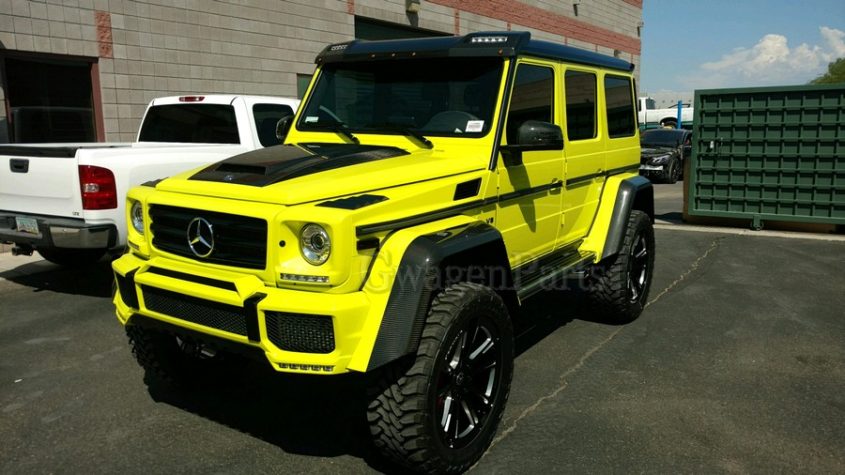 Mercedes G550 4×4² in Solar Beam Yellow with BRABUS Upgrades ...